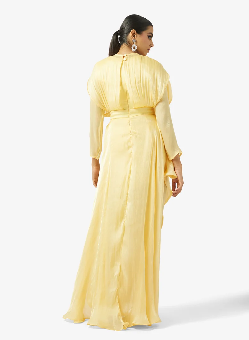 Namshi x  drapped dress with embellished waist for Women | Best Price UAE